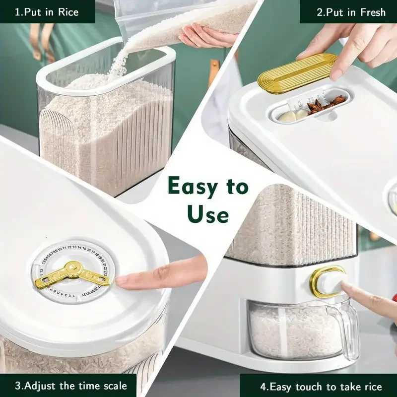 1102LB 2205LB metering distributor large dry food storage container food distributor for kitchen organization and food stora Y251126