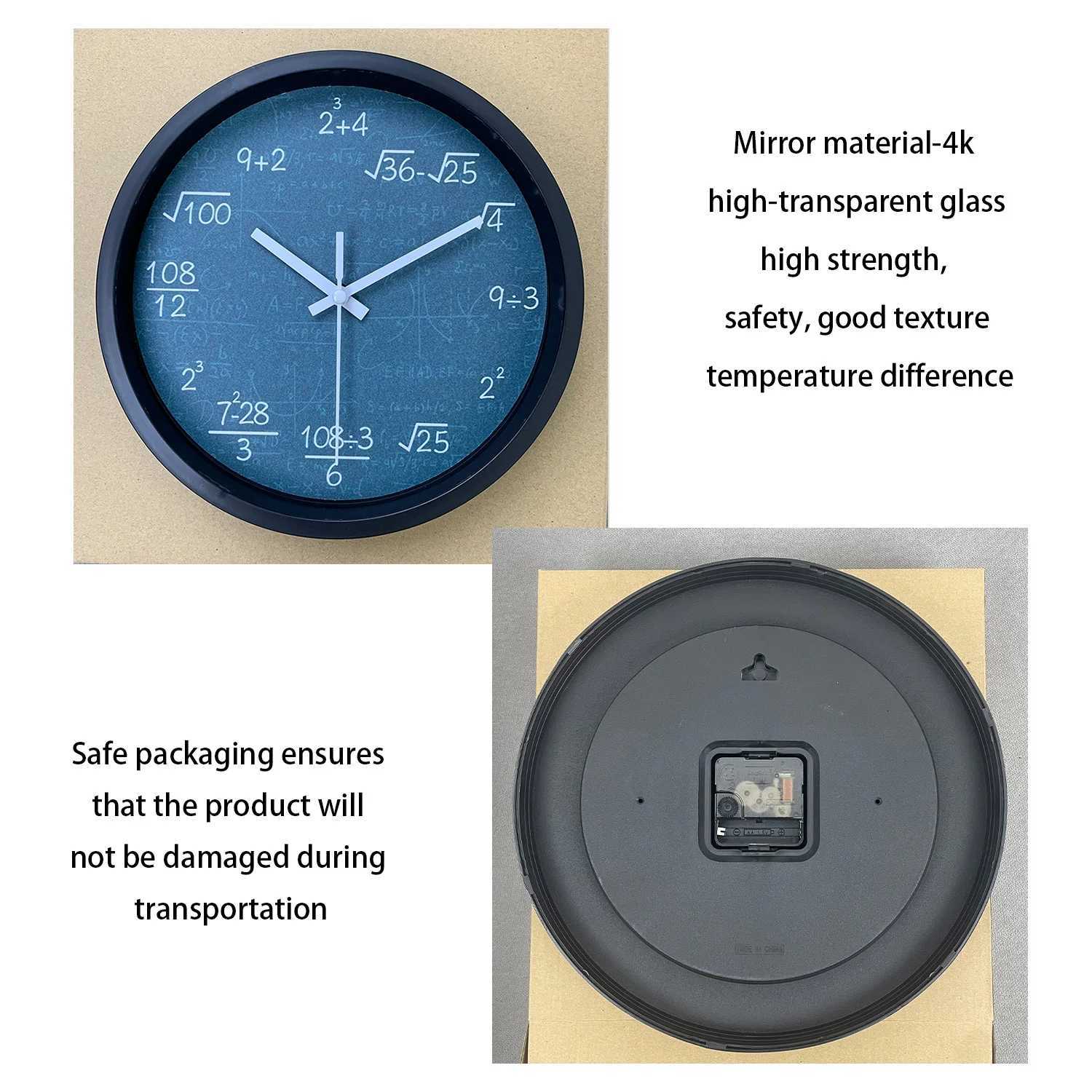 Mathematical formula Design wall clock childrens instructional clock learning wall clock home mute clock room decoration C251126