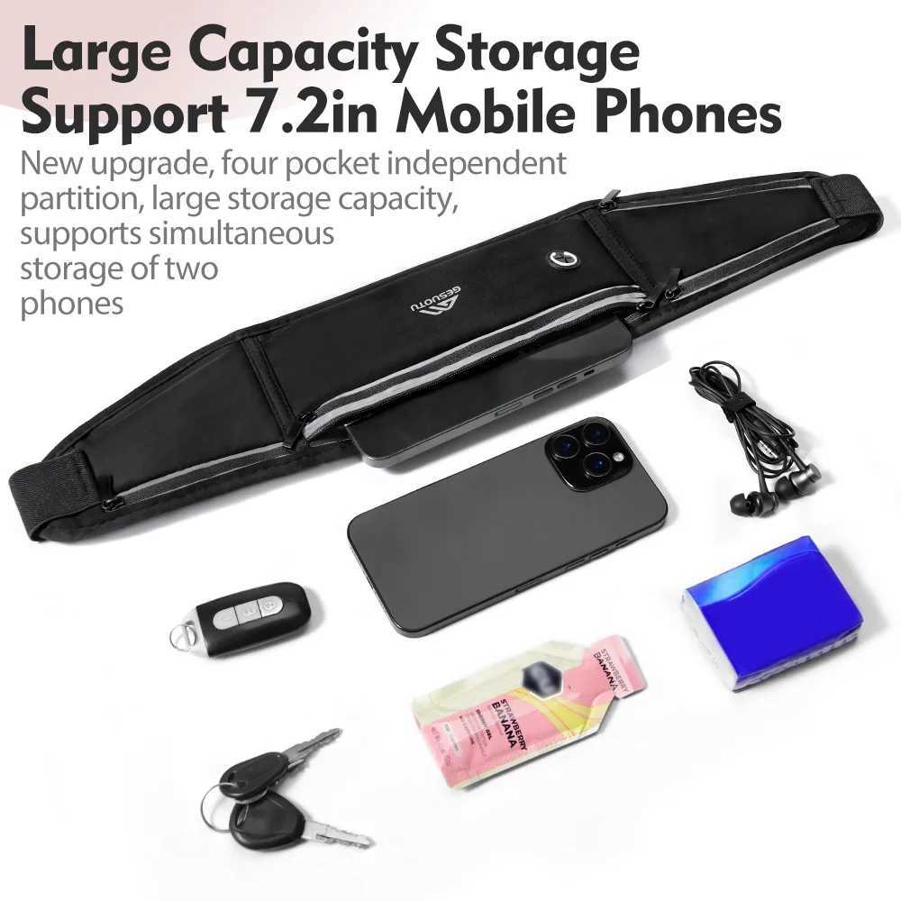 NEWBOLER Professional Running Waist Bag Sports Belt Pouch Mobile Phone Case Men Women Hidden Pouch Gym Sports Bags Running PackT251126