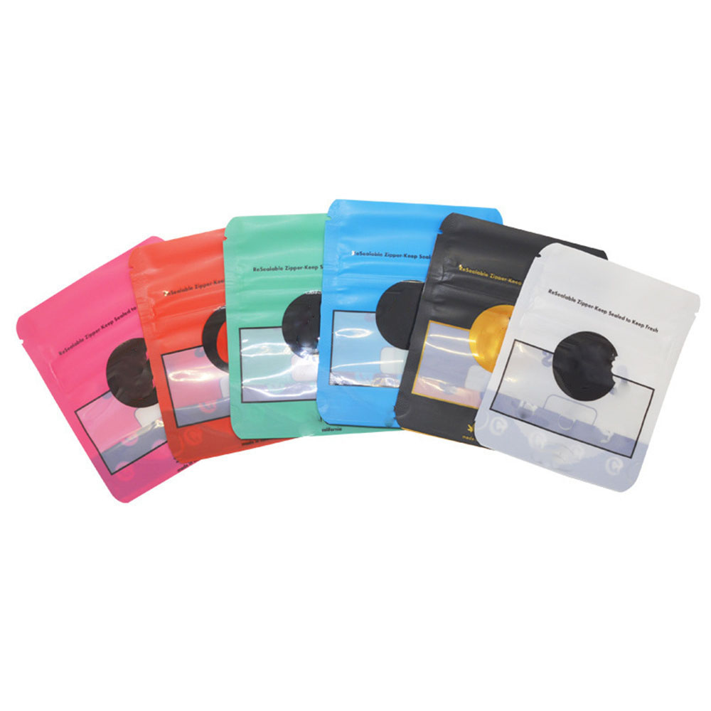 1g 3.5g 7g 28g Mylar Bag Zip Lock Bag Smell proof Packaging Bags Child-proof lock Stand UP bag Resealable Clear Window Zipper Pouch herb Cookies Grain
