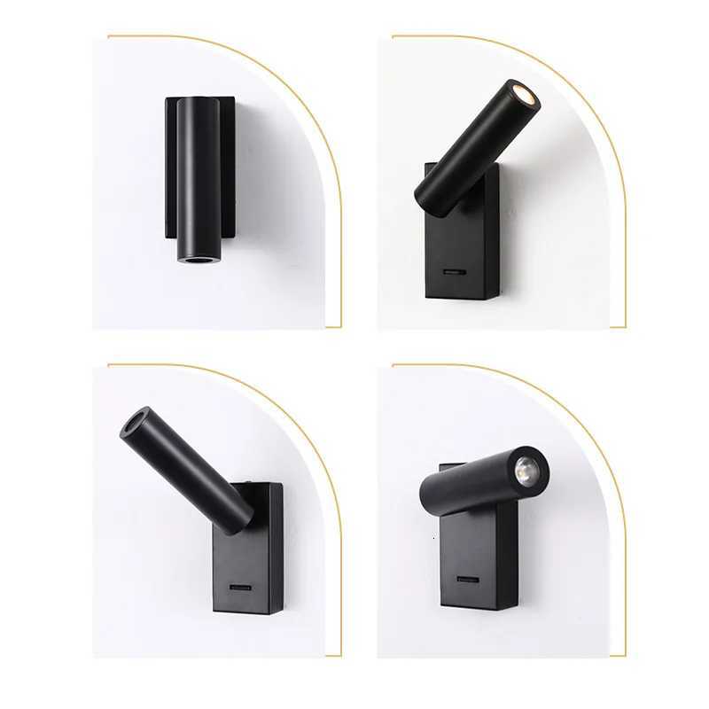 LED Wall Light 220V AC Backlight Rotating Adjustable Spotlight for Hotel Study Reading Bedroom Bedside Lamp Spot Lights M251126