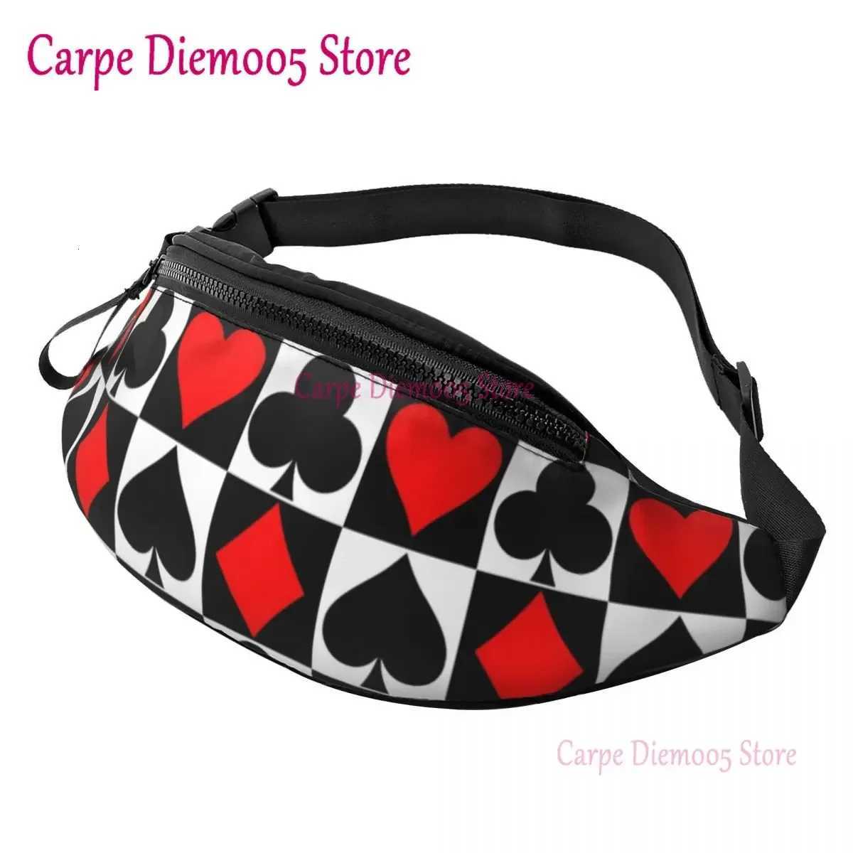 poker Cards Waist Bag Playing Cards Unisex Travel Waist Pack Picture Polyester BagT251126