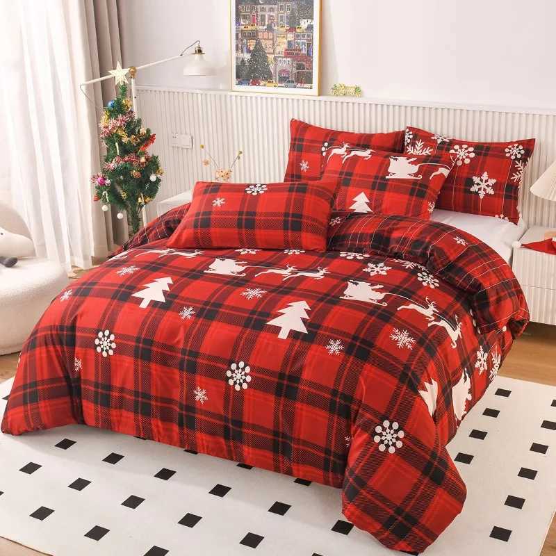 Christmas 2/3Pcs/Set Christmas Decoration Bedding Set Soft Comfortable Breathable Duvet Cover Perfect for Bedroom and Guest Room Decor Y251126