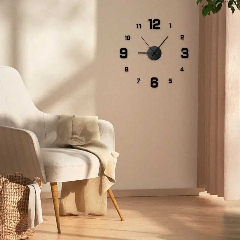 Creative Frameless DIY Wall Clock Wall Decoration Home Silent Clock Living Room Office Wall Decoration Art Bedroom Decor Modern C251126