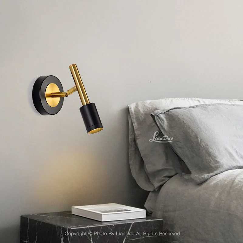 Retro Style Nordic Rotatable Wall Lamps Metal Material LED COB Lightings Sconce Bedroom Decoration Hotel Bedside Reading Lustres M251126