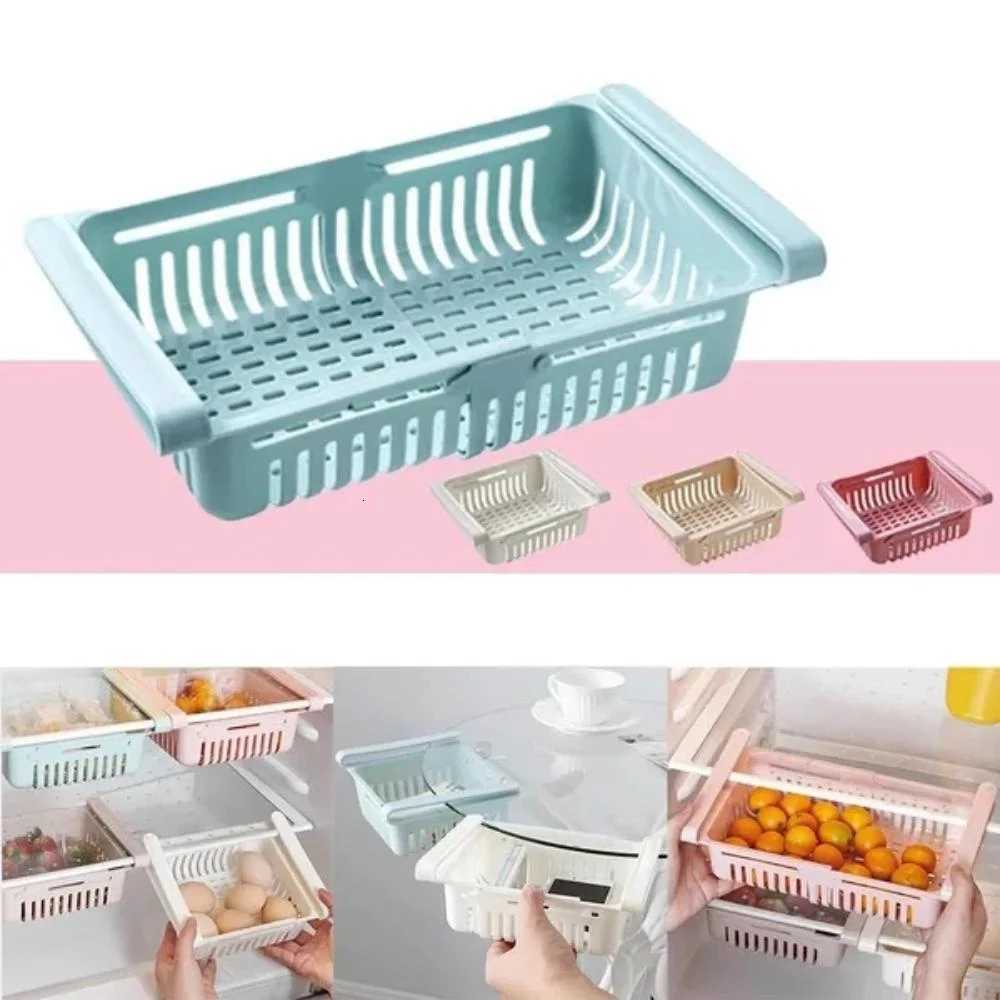 Refrigerator Pull Out Shelf Storage Organizer for Egg Fruit Vegetable Meat Fit All Fridge Shelves Under Y251126
