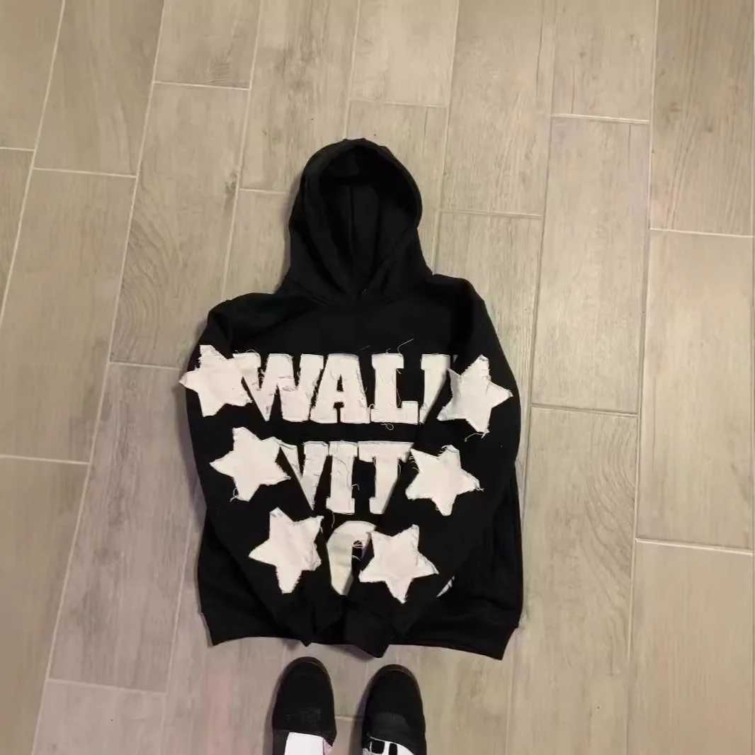 Hip Hop Style 3D Printed Hoodie Sweatshirt Unique Design Star Letter Print Personalized Trendy Chinese Brand Womens Clothing J251136