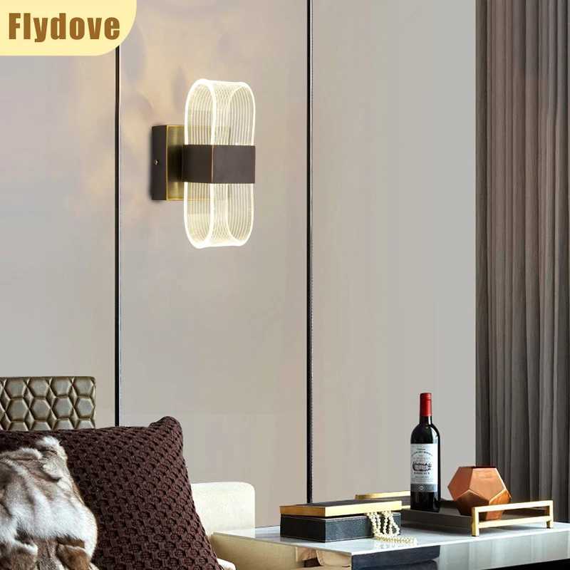 Luxury super Bright Living Room Bedroom Bedside Hotel Wall Lamp Line Guided LED Home Lighting Decoration M251126