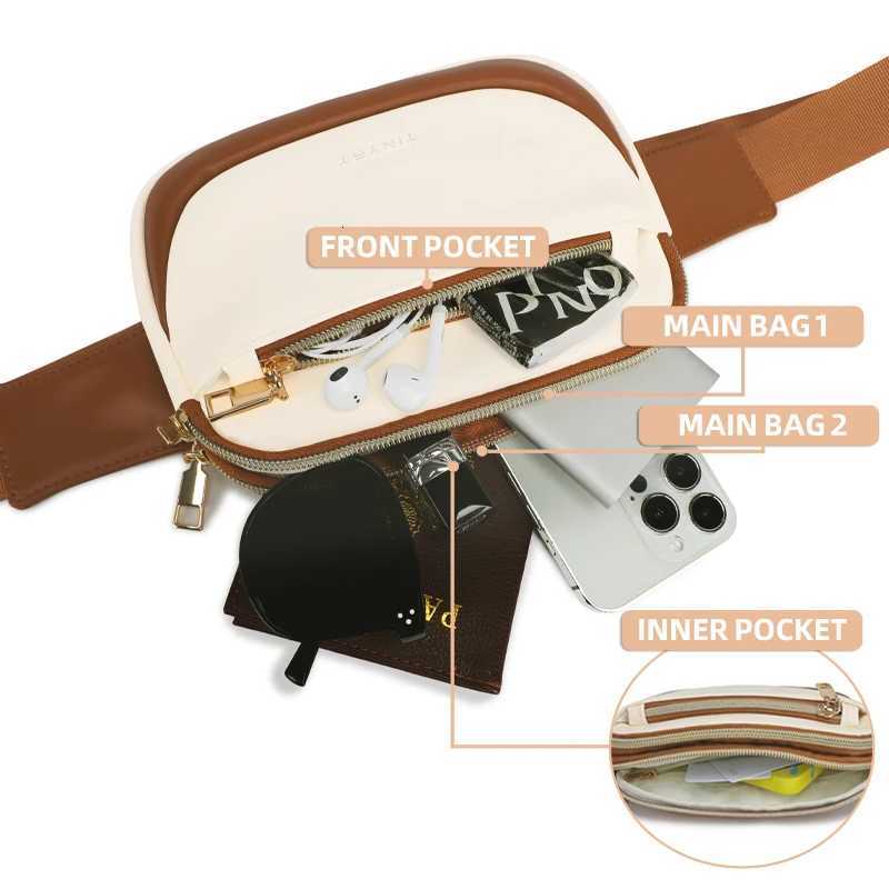 TINYAT 2025 Bohemian Lightweight Waist Bag Woman Fanny Pack Boho Crossbody Bag for Ladies Music Festival Travel Going OutT251126