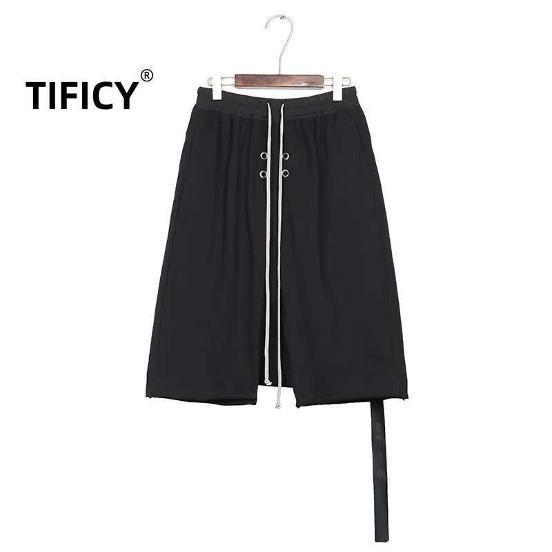 Summer High Street Shorts Dark Punched Chicken Eye Loose RO Hanging Crotch Five Part Men's Casual Harem Pants