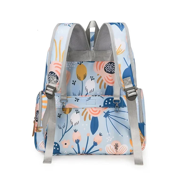 Mom bag nylon printing fashion multifunctional mom and baby walking travel large capacity urine 250414z