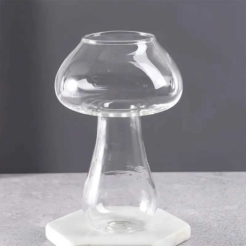 Creative Mushroom Cocktail Glass Cups Transparent drinks Beer Wine Glasses Coffee Cups Drinkware for Bar Parties Home Drinking C251126