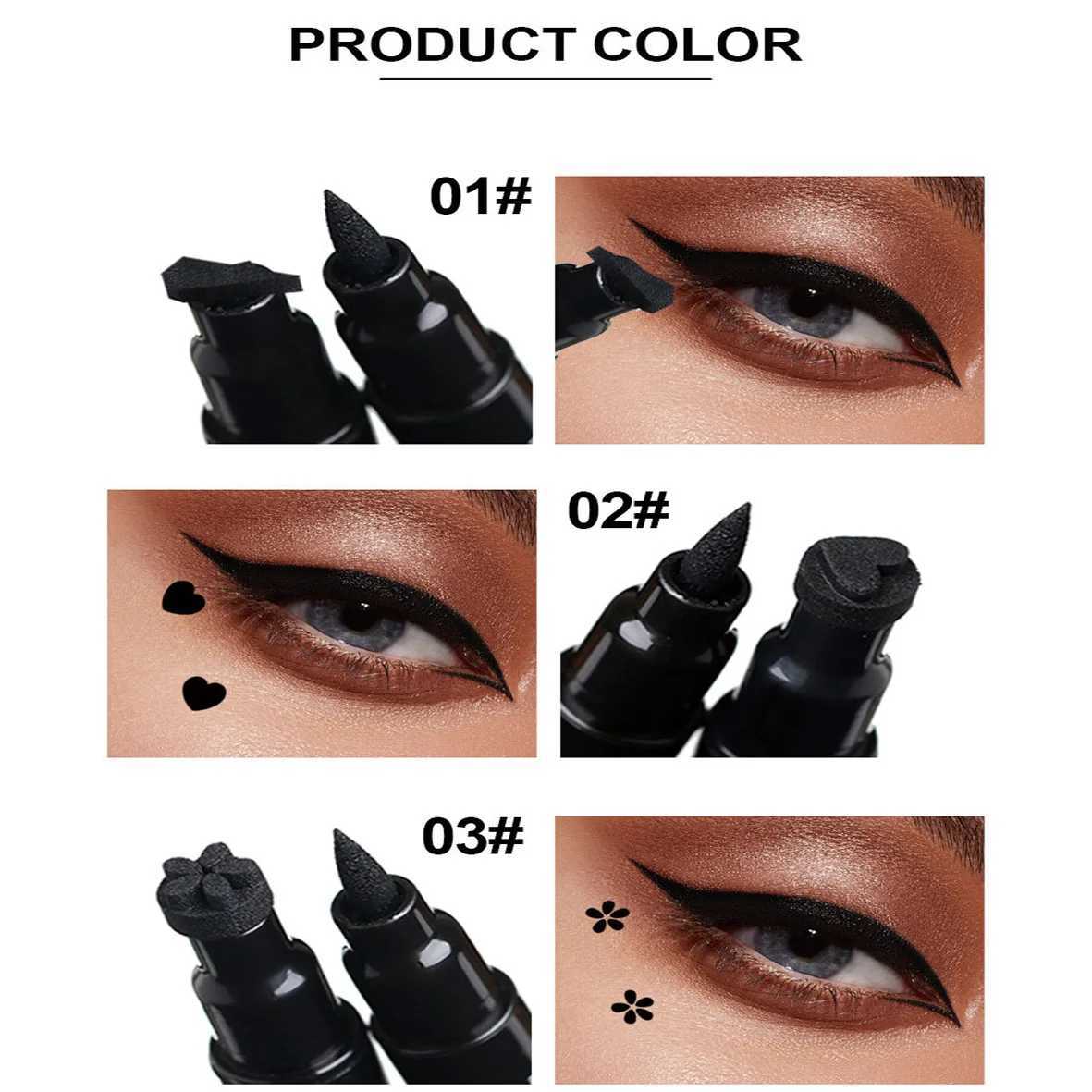 Dragon Ranee 5pcs Double-Ended Star Stamp Eyeliner Love Plum Lazy Stamp Waterproof Long Lasting Colorful Eyeliner SetT251126