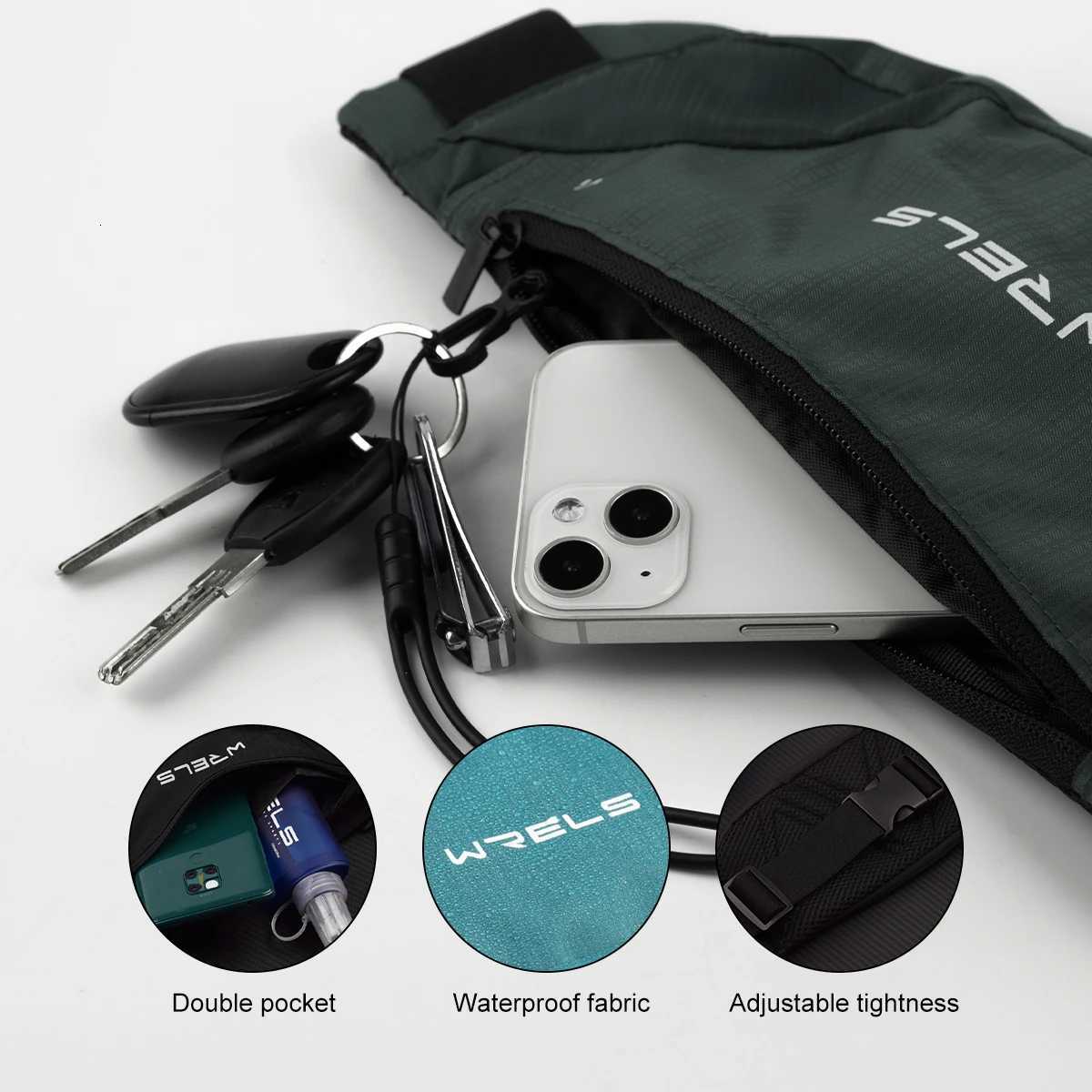 Outdoor Running Fitness Waist Bag Ultra-thin Mobile Phone Elastic Sports Waterproof Close-fitting Mobile Phone Bag WaterproofT251126