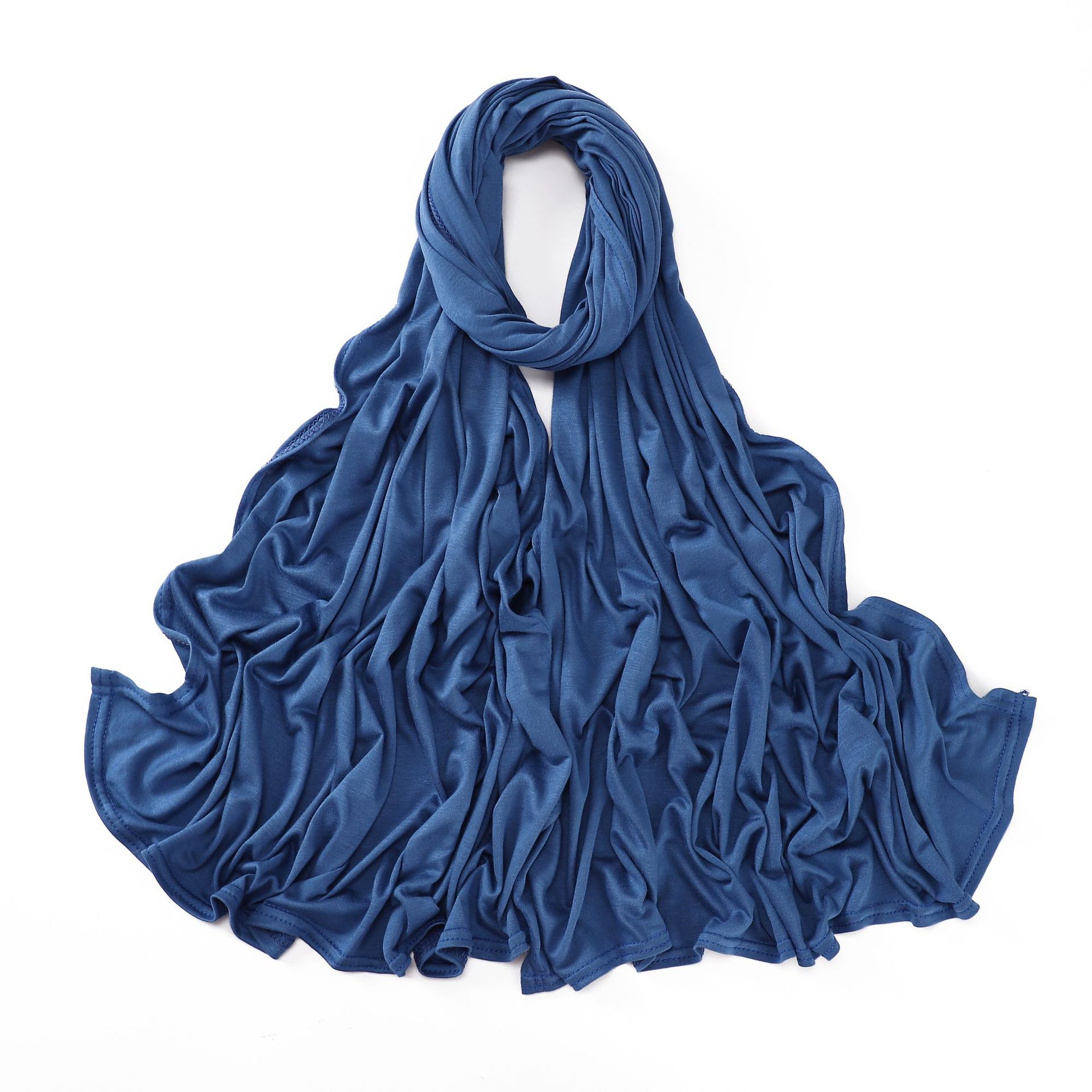 K521 Pure color mercerized cotton scarf soft breathable modal long scarf monochrome sweat cloth jersey hijab headscarf A41
