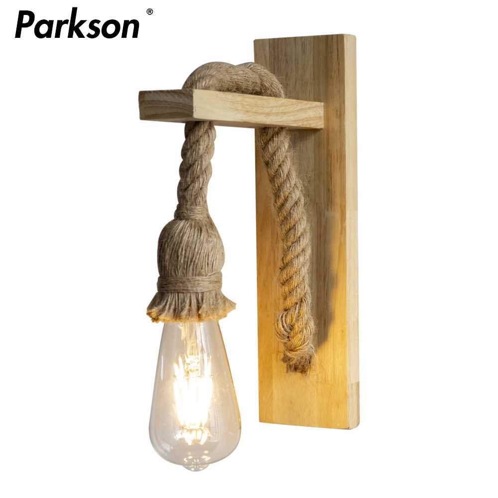 Retro Wood Wall Light E27 Vintage Sconce Wall Lights Fixture Indoor Home Decor Dining Room Bedside Lamp Bedroom Lighting M251126