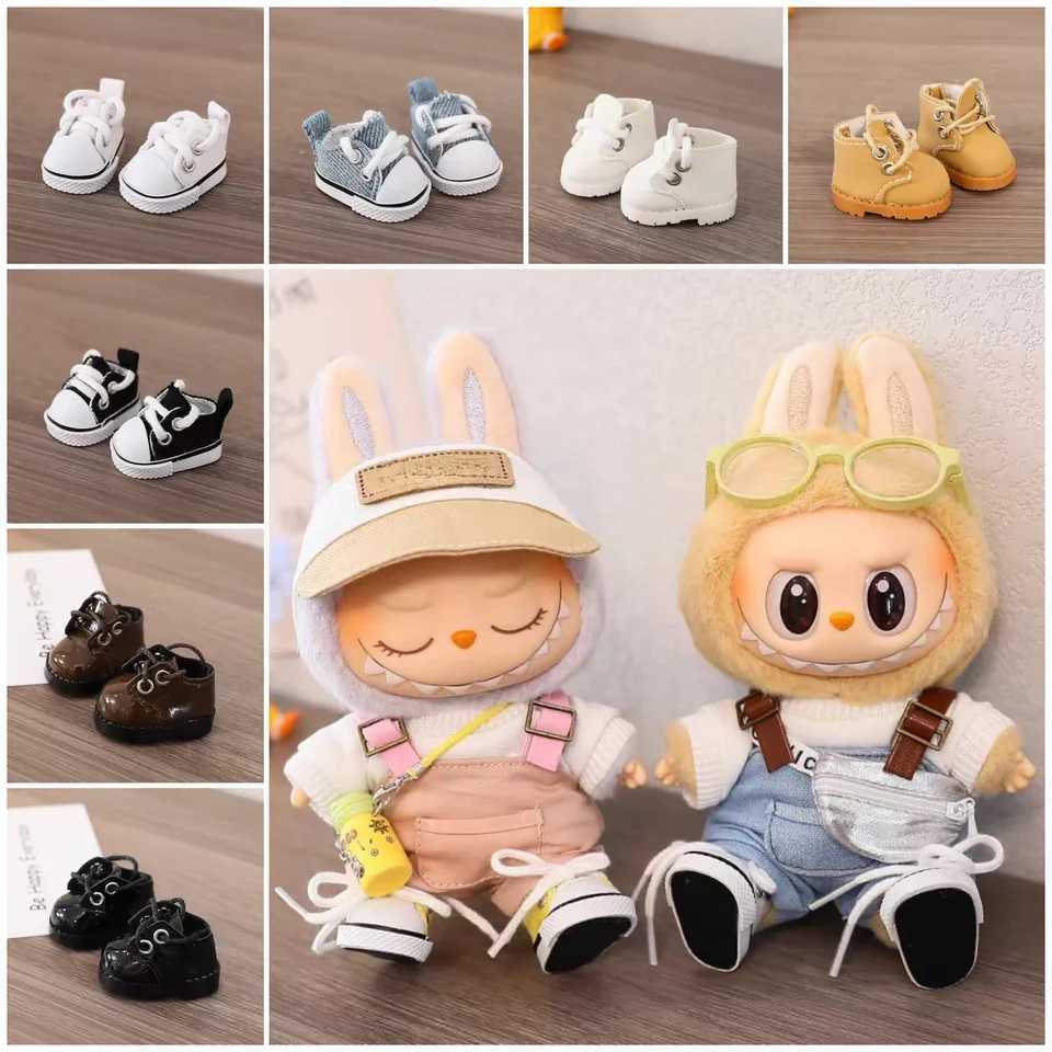 Labubu casual shoes and princess shoes leather series - Versatile shoes for 17cm vinyl dolls stylish designT250425