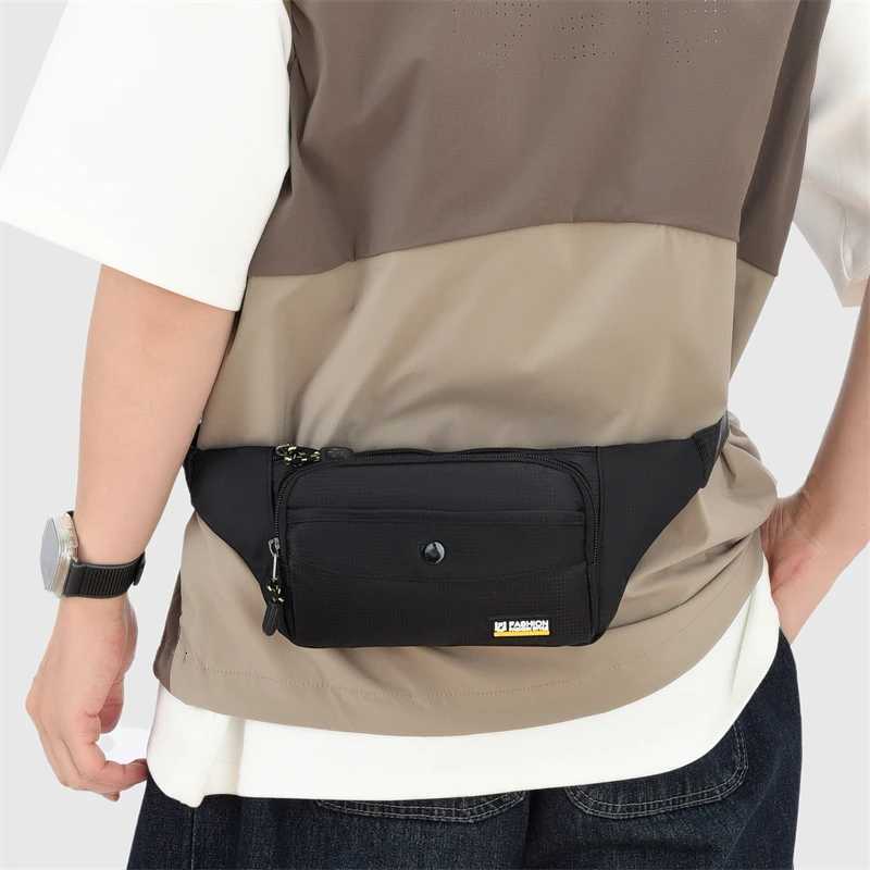 Mens Casual Sports Travel Waist Bag Lightweight Riding Chest Large Capacity Crossbody Bag Phone PocketT251126