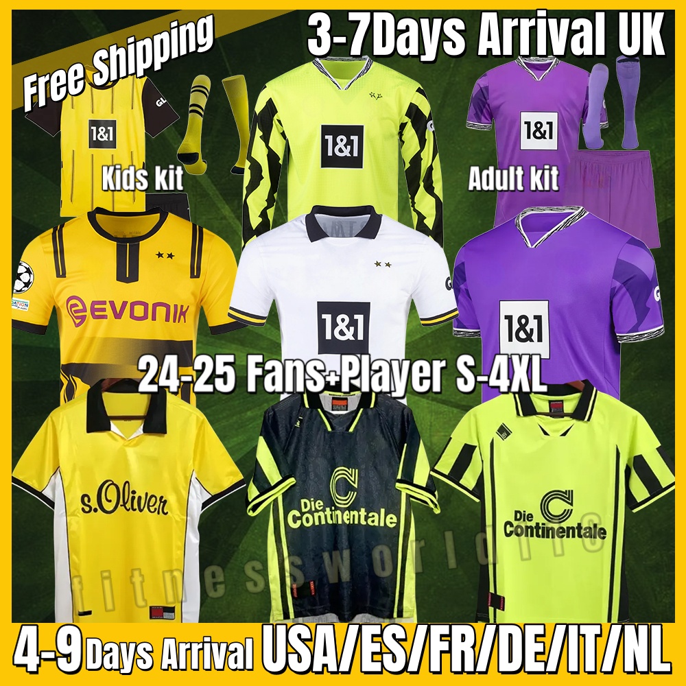 2024 25 Dortmund 24 25 HAALAND dortmund soccer jerseys BELLINGHAM kids kit HAZARD 2025 26 NEONGELB HUMMELS BRANDT REYNA BRANDT men football shirt Full Set socks S-4XL