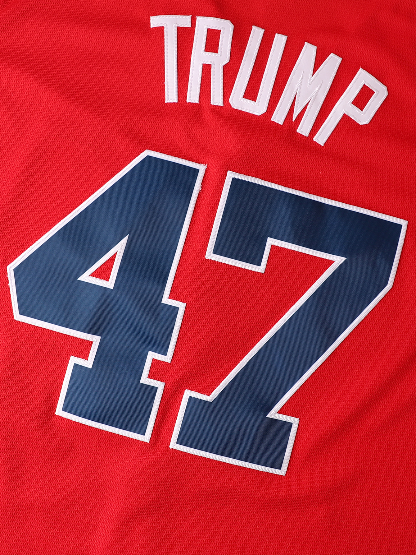 Men's Number 47 TRUMP Embroidery Pinstripe Baseball Jersey, Athletic Style, V-neck Sports Shirt For Casual Wear