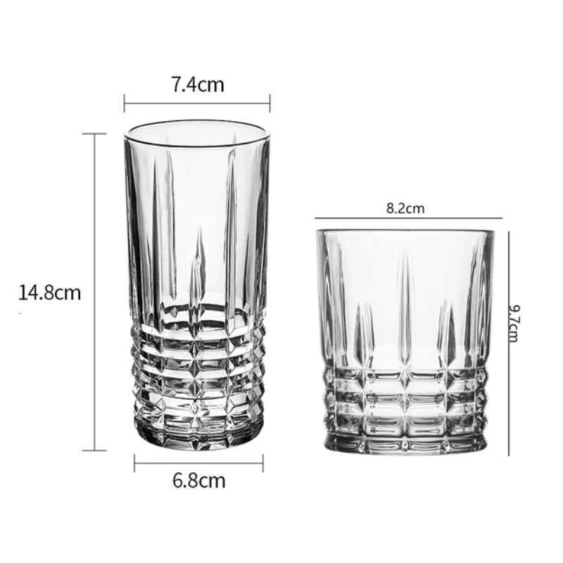 315ml/400ml Whiskey Glass Glass Cup Beverage Cup Cocktail brandy MUgs Luxury Wine Utensils Drinking Glasses Bar Glassware C251126