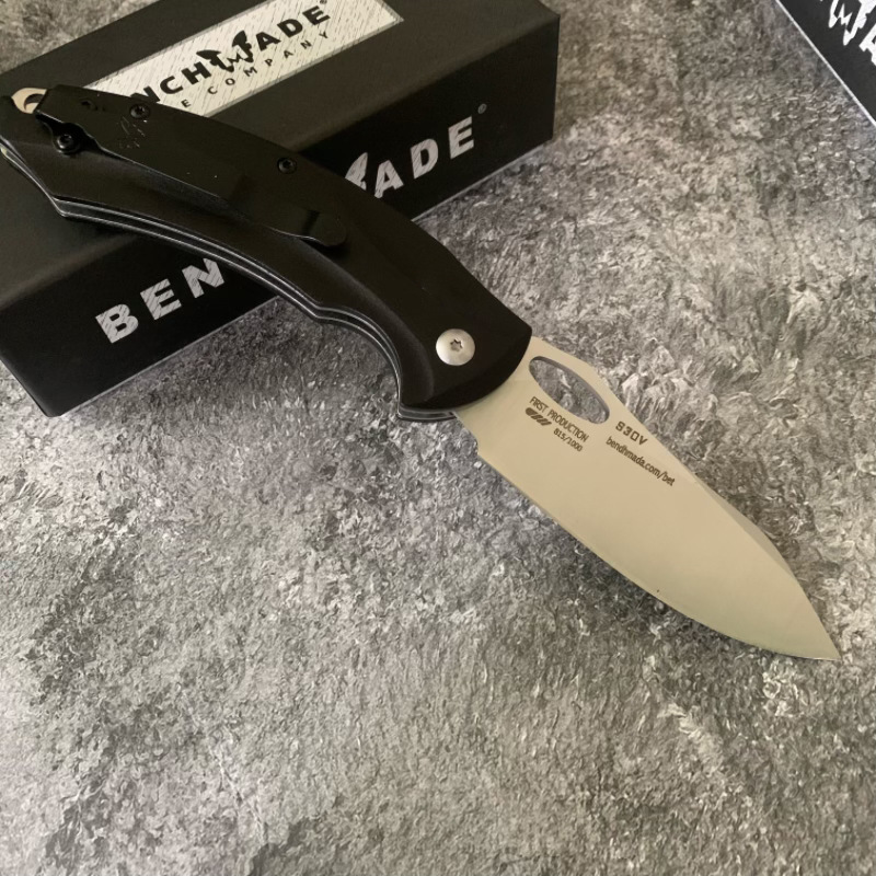 BM 818 Black Stainless Steel D2 Folding Knife with T6 Aluminum Handle - Daily Self-Defense Survival EDC Escape Tool Men's Gifts