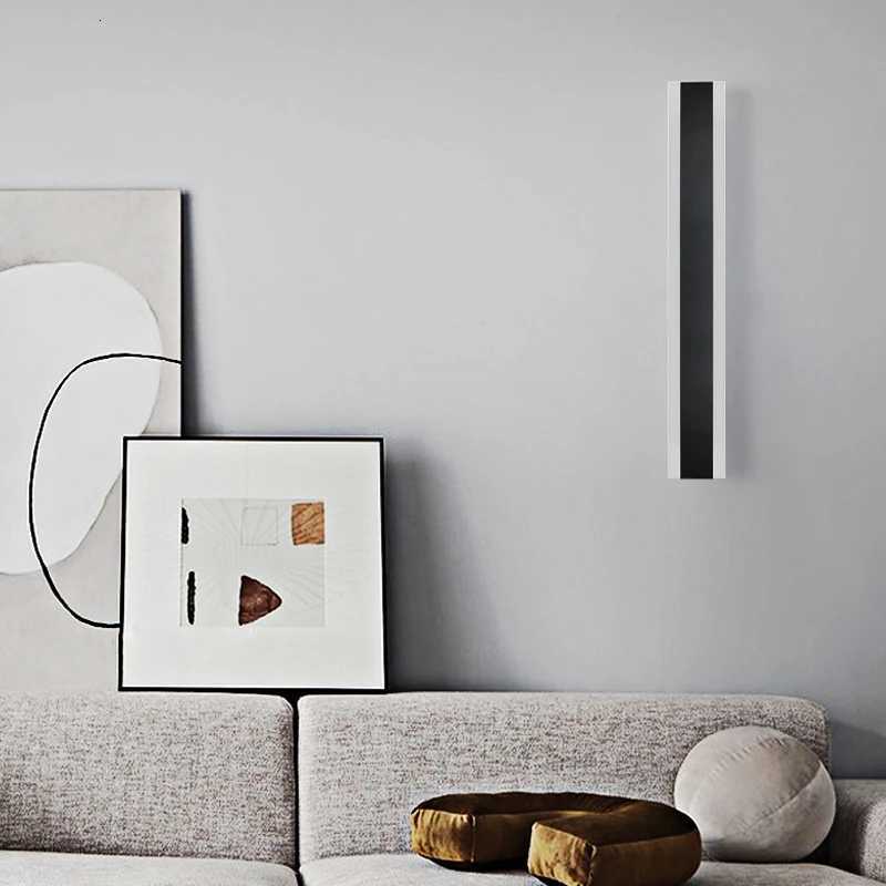 Rounded Right-angle LED Long Wall Lamp Nordic Modern Minimalist Style Bedroom Bedside Living Room Lamp Staircase Lighting85-265V M251126