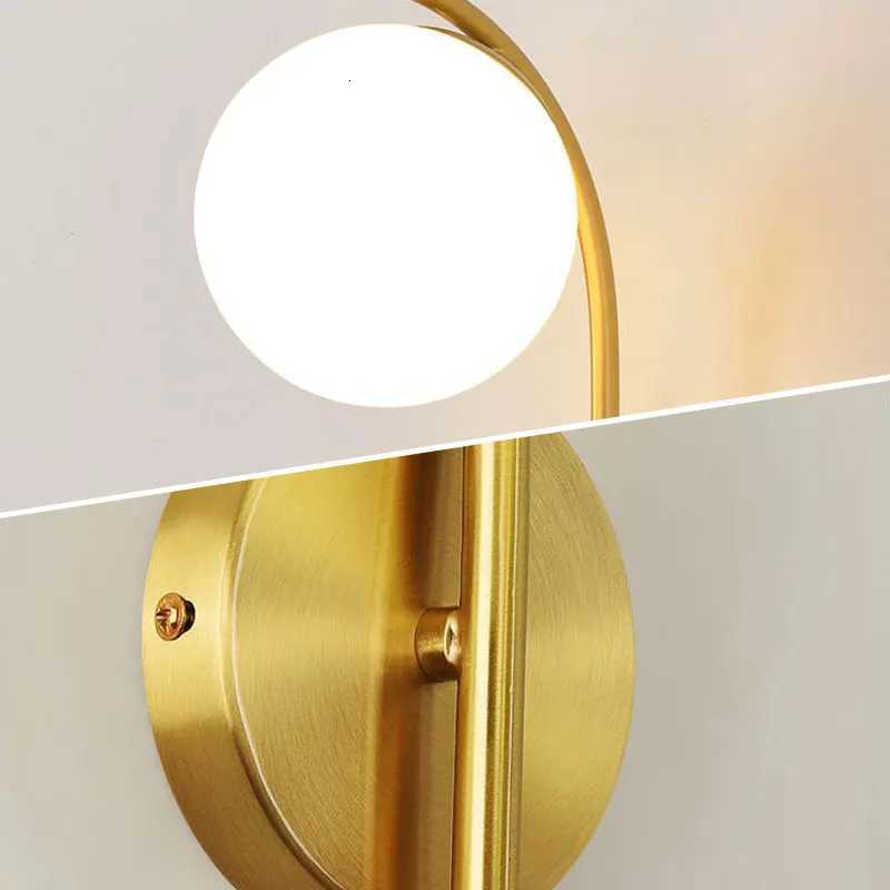 Frosted Glass Ball LED Wall Lamps for Bathroom Bedside Hardwire Wall Lights Wall Sconce Lighting Fixtures for Corridor Foyer M251126