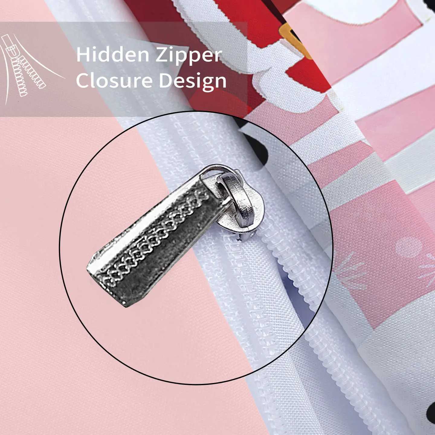 Christmas 3pcs Santa Claus printed coreless down comforter set with soft bedroom and dormitory decorations in various sizes Y251126