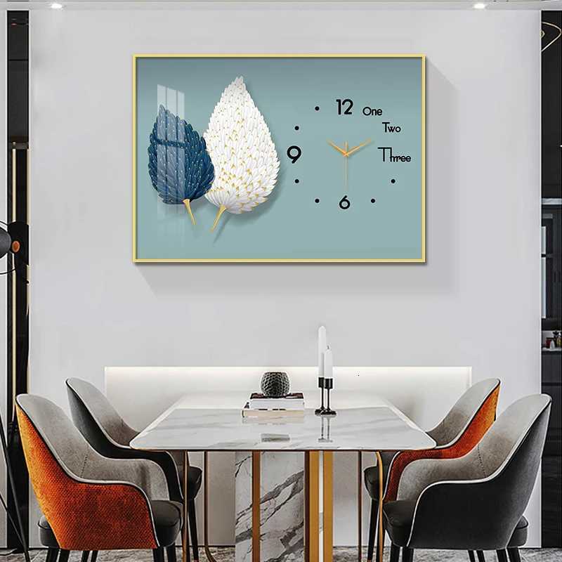 Large Size Abstract Aluminum Alloy Frame Artwork Wall Clock Muted Quartz Clock for Home Decorliving Roombed Room Dcor C251126