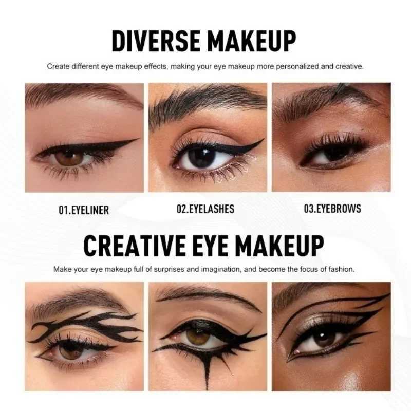3pcs BlackBrown Liquid Eyeliner PensWaterproofQuick-Drying EyelinerBeginner Friendly SmudgeLong-LastingEyeliner PenT251126