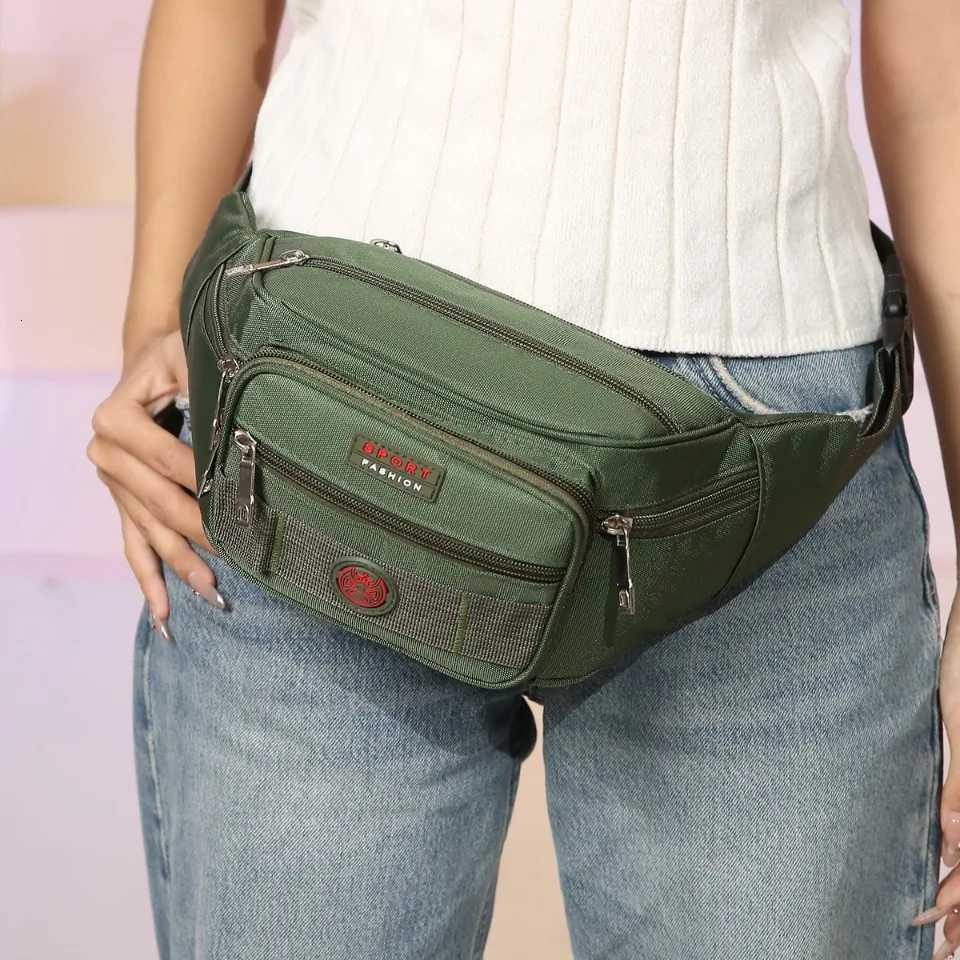 Unisex Multifunctional Waist Bag Large Capacity Waterproof Oxford Business Pack Trendy Crossbody Chest Bag for Travel WorkT251126