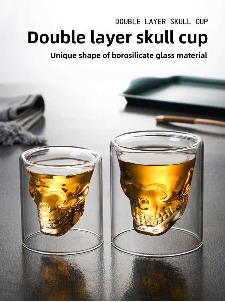 Wine Cup Glasses Of Wine Crystal Cocktail Glasses Whisky Barware Beer Drinkware Drinking Coffee Mugs Double Bottom Mug Glass Cup C251126