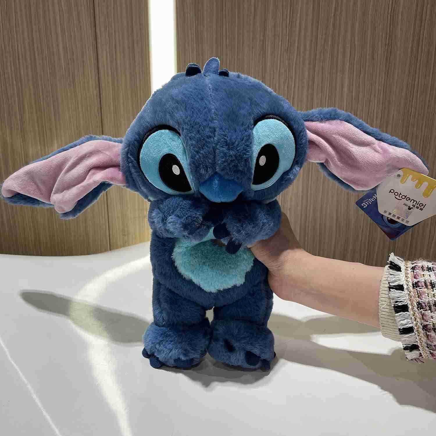 Disney Genuine Lilo Stitch Plush Toy Doll Sitting Stitch Stuffed Soft Toy Car Pillow Comforting Toy Kids Xmas Birthday Gift H251126