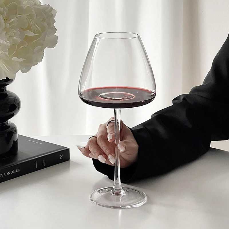 European-style Large-Bellied Burgundy Red Wine Glass Luxury And High-end Feel Home Crystal Glass Stemmed Wine Glass C251126