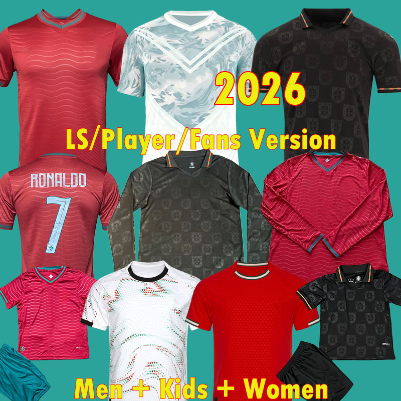 3XL 4XL 2025 26 RONALDO Portugal soccer jerseyS Portuguese Bruno FERNANDES R. LEAO Portuguesa Retro 2025 Joao Felix 25 26 Football shirt BERNARDO Men Women Kids Kit