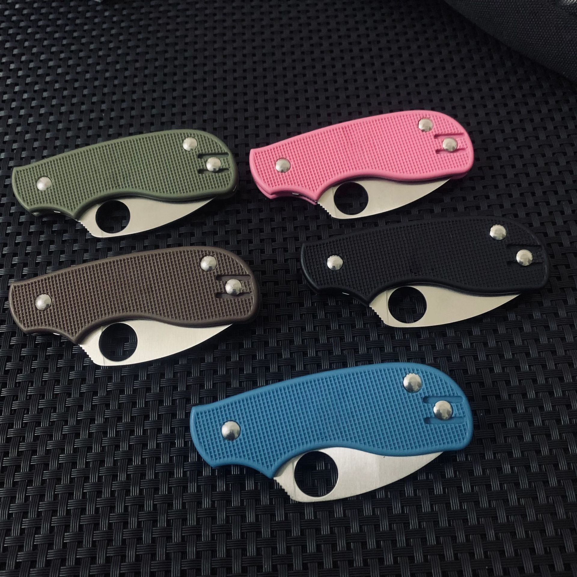 Portable EDC Mini Pocket Folding Knife Nylon Fiber Handle Tactical Hunting Tool Outdoor Hiking Defense Camping Knives