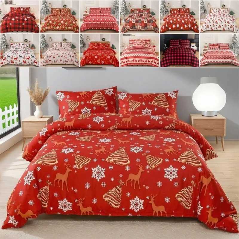 Christmas 2/3Pcs/Set Christmas Decoration Bedding Set Soft Comfortable Breathable Duvet Cover Perfect for Bedroom and Guest Room Decor Y251126