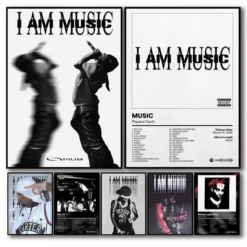 Hip Hop Star Rapper Playboi Carti I Am Music Album Cover Poster Canvas Painting Wall Art Pictures Home Dorm Bedroom Decor Y251126