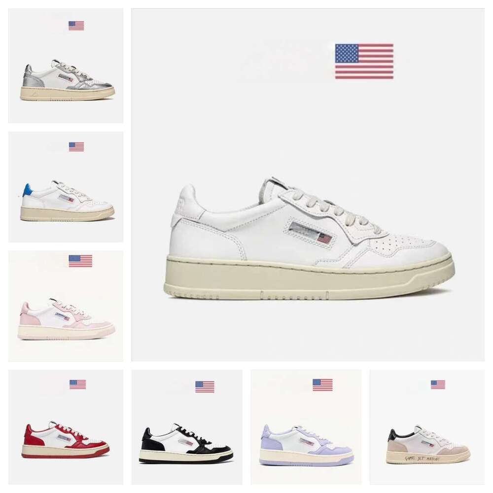 Designer Autryss Action Casual Shoes Autries Medalist Platform Sneakers USA Upper Two-Tone Pink Black Golden Panda Lows Loafers Outdoor Women Men Trainers36-45