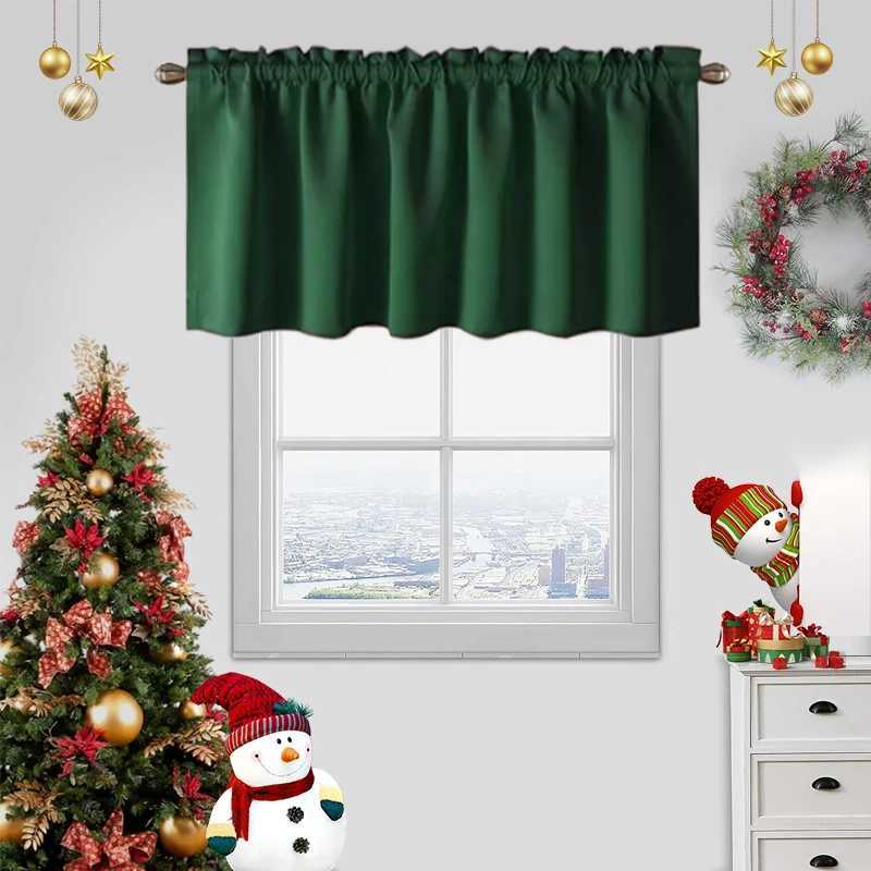Curtain Christmas Christmas Solid Color Curtains Kitchen Curtains W106cm x H30cm 1PC W132cm x H61cm 1PC W70cm x H132cm 2PCS Y251126