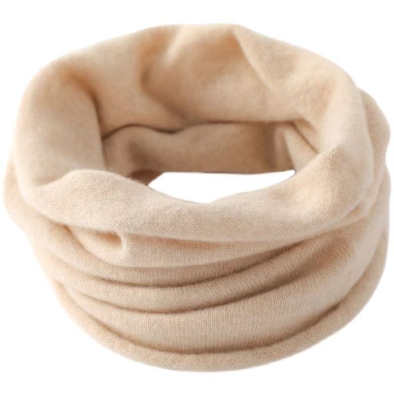 K533 100% pure wool scarf for men and women, all-match solid color scarf, Korean style, autumn and winter knitted neck warming neck cover