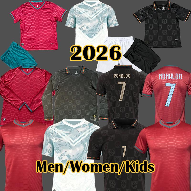2026 RONALDO Portugal jersey 26 27 JOAO FELIX Soccer Jerseys Portuguese football shirt BERNARDO BRUNO FERNANDES camisa futebol men women kits kids equipment 3XL