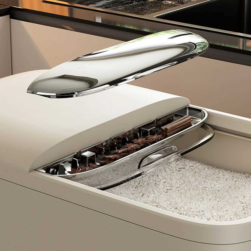 10KG Rice Storage Box Home with Lid Insect Proof Moisture Proof Rice Box Grain Sealed Jar Kitchen Container Storing Dry Grain Y251126