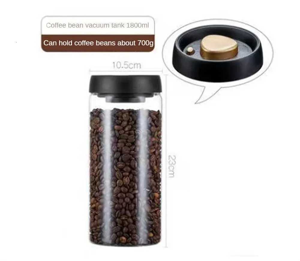 Coffee Beans Vacuum Sealed Tank Transparent Glass Food Storage Jars Household Moisture-proof Air Extraction Airtight Container Y251126