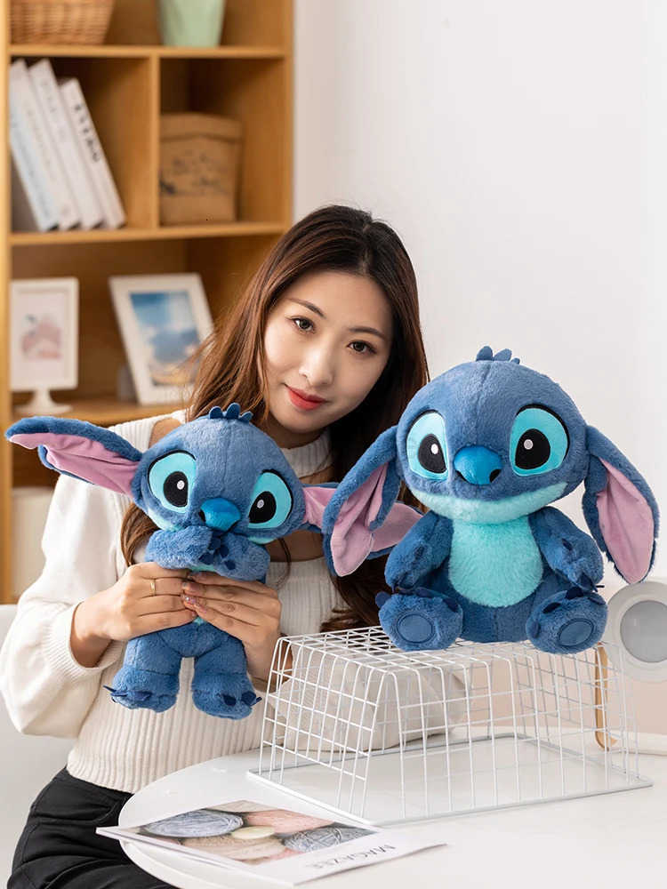 Disney Genuine Lilo Stitch Plush Toy Doll Sitting Stitch Stuffed Soft Toy Car Pillow Comforting Toy Kids Xmas Birthday Gift H251126
