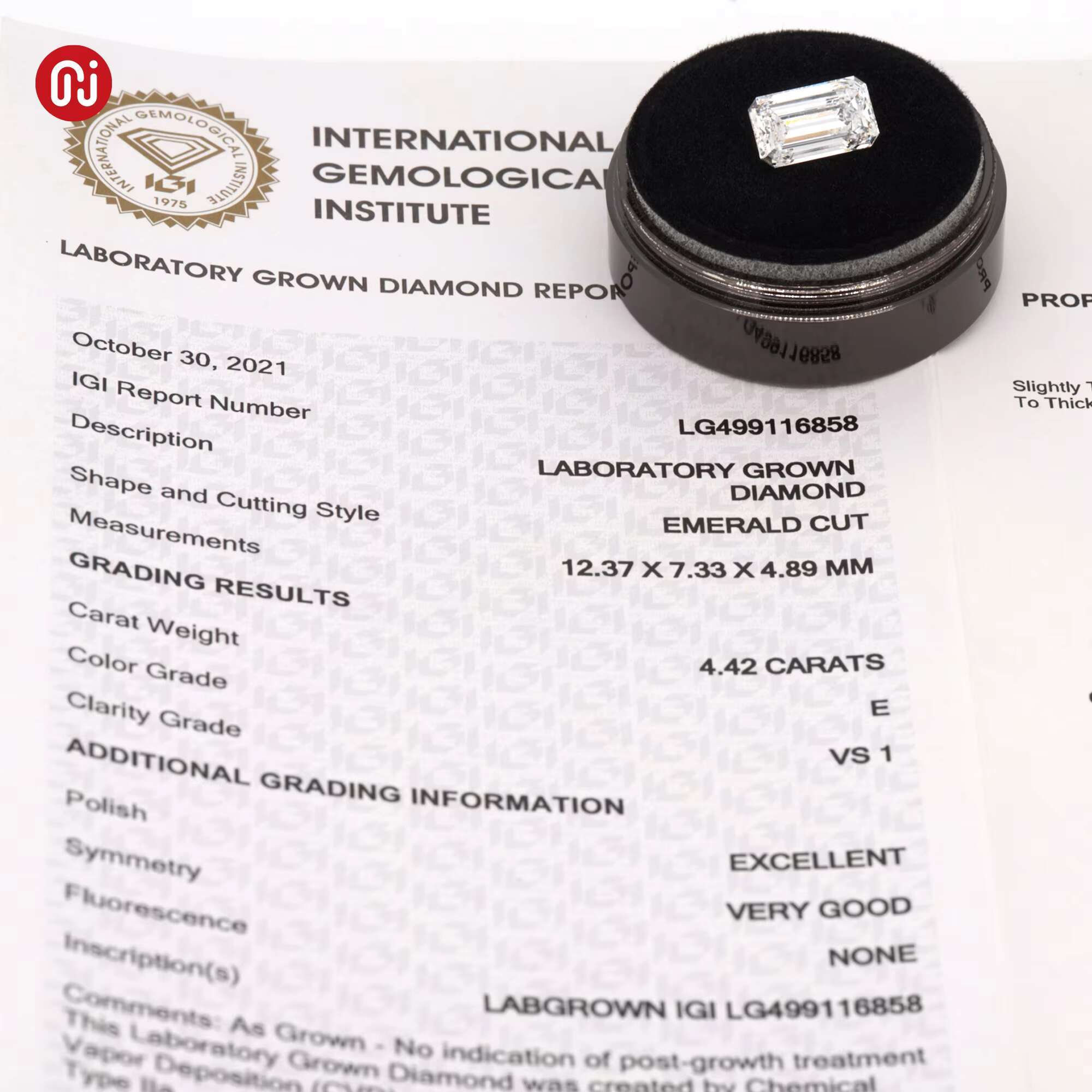GIGAJEWE Lab Grown Diamond CVD HPHT D-H Color Round and Fancy Cut 1ct-6ct VVS VS with IGI Certificate for Jewelry Making