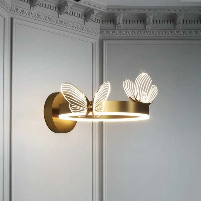 Butterfly LED Wall Lamp Indoor Lighting For Home Living Room Decoration Bedroom LED Night Lights Bedside Lamps M251126