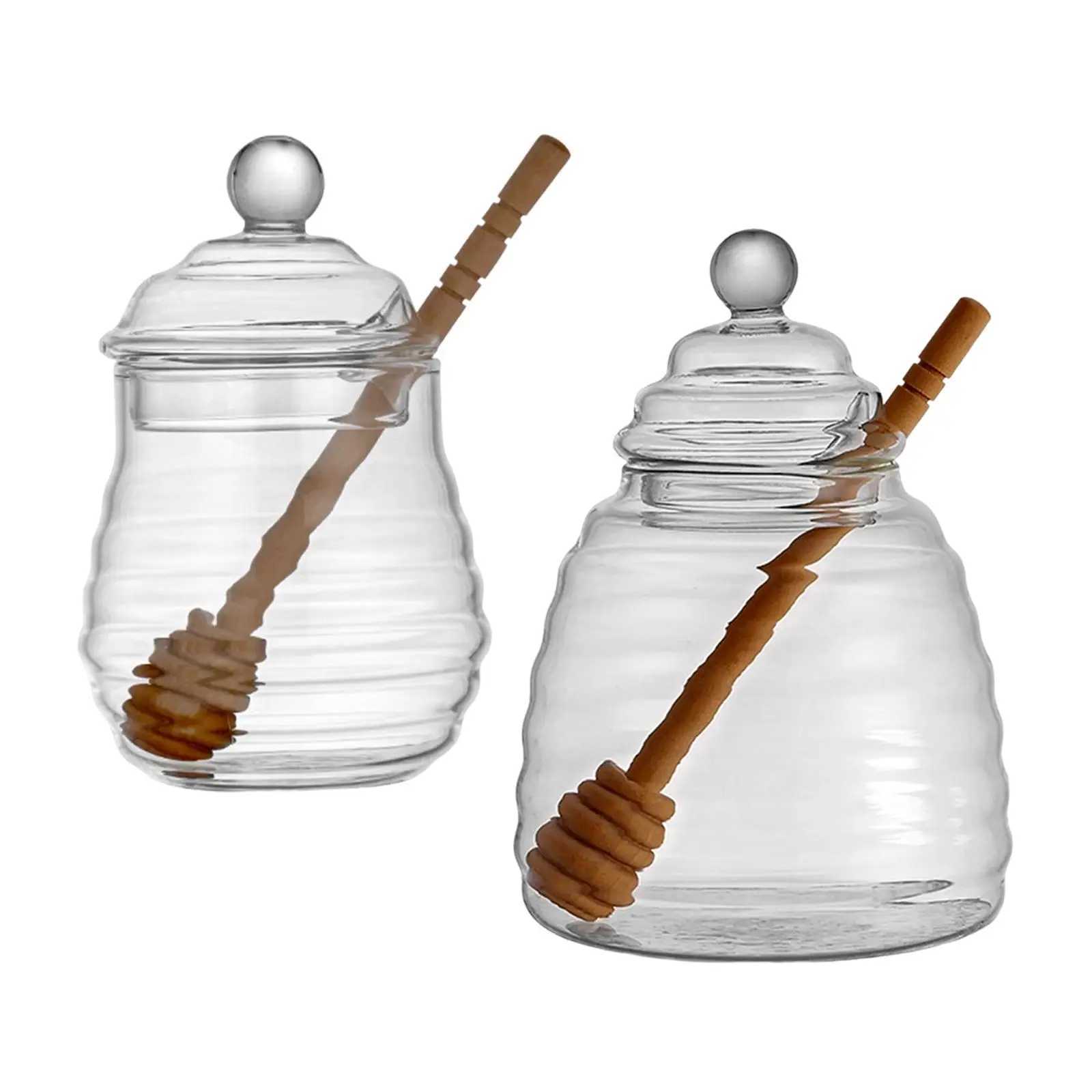 Honey Pot Honey Holder Glass Kitchen Tools Clear for Beverage Pickled food Y251126
