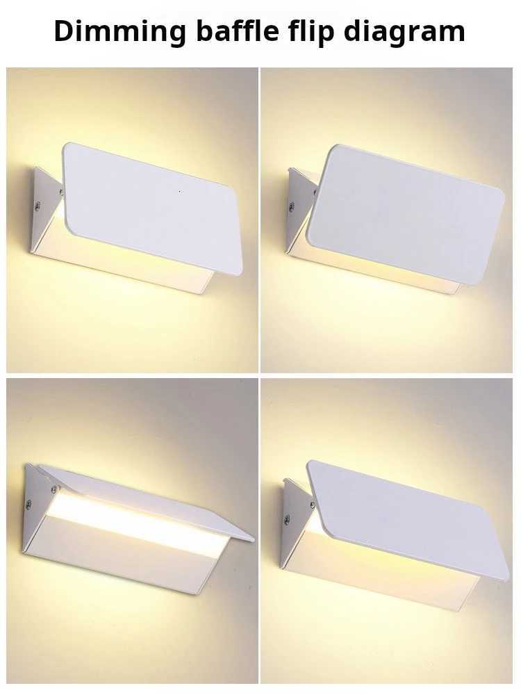 Indoor LED Wall Lamp Adjustable Angle Aluminum Alloy Wall Light Home Living Room Bedroom Vanity Mirror Bedside Lights M251126
